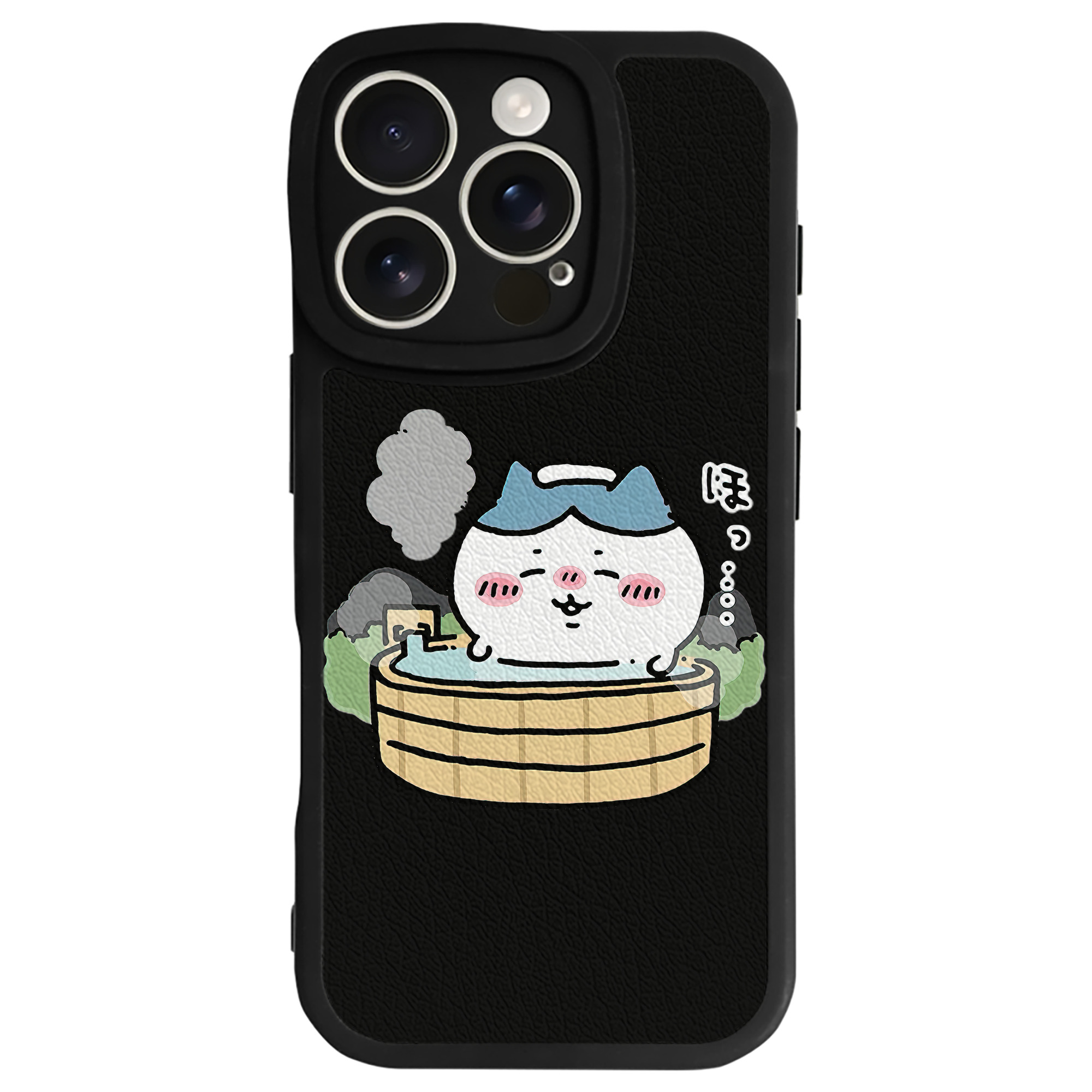 （画像用） ちいかわ ハチワレ Chii-kawa hachiware 【iPhone 16シリーズ対応】シリコンスマホケース（レザー調） 材質：シリコン